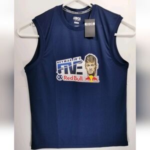 Neymar Jr's Five Red Bull Size L-XL Training Tank Jersey Blue